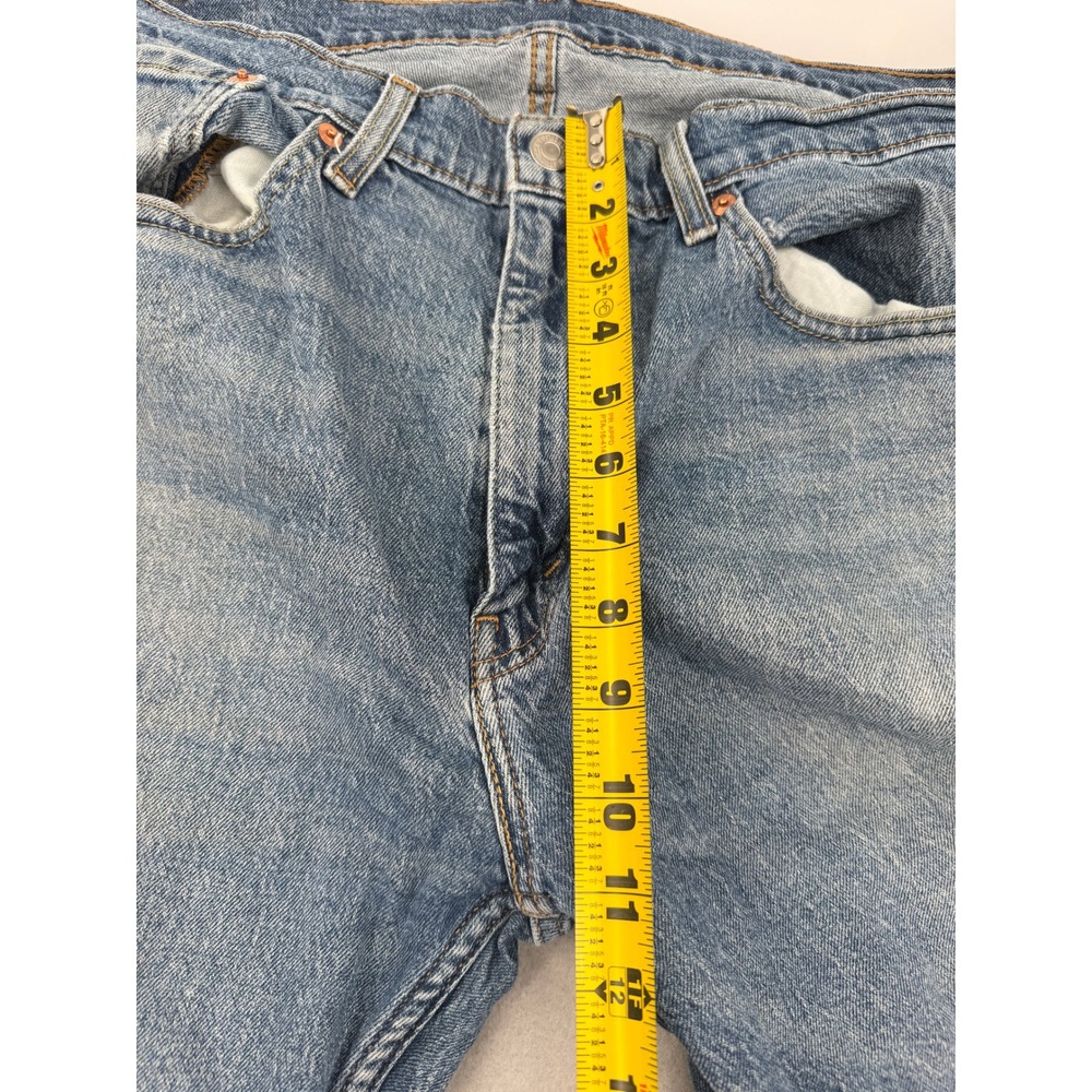 Levis 505 Regular Fit Straight Leg Blue Denim Jeans Mens 36x30 (36x29) Workwear - Picture 8 of 11